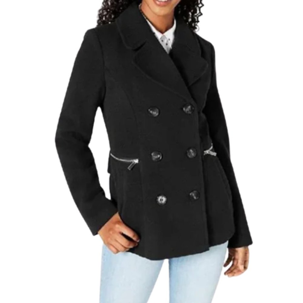 NWT Maralyn & Me Juniors' Double-Breasted Peacoat